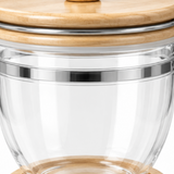 Acrylic and Wooden Canister with Clip Lid - 500ml