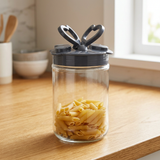 Titiz Glass Jar with Plastic Lid Dark Grey – 680ml