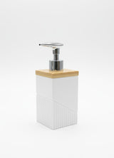 AKDC Plastic Liquid Soap Dispenser – Classic White Minimalist Style, Durable & Easy to Refill