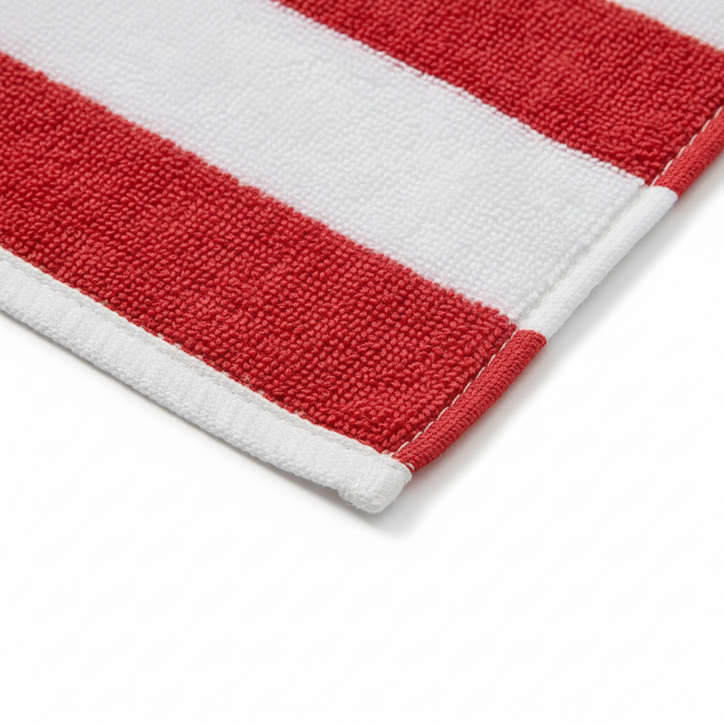 BTC Bath Towel Red & White Stripes - 70×140cm