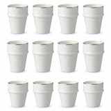 Dallah Addar 12-Piece Ceramic Cawa Cup Set White - 100ml