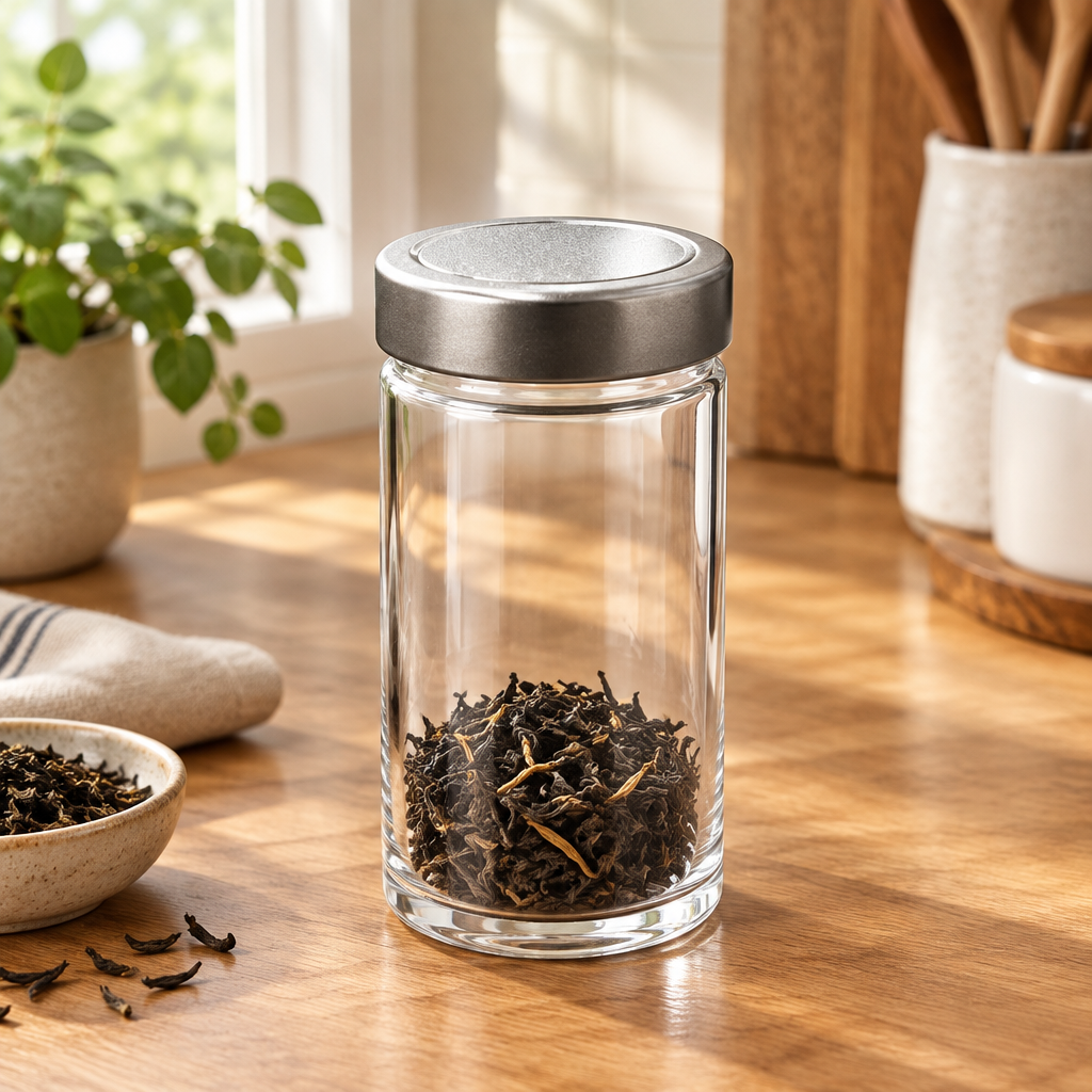 Nautilus Glass Jar with Silver Lid - 220ml
