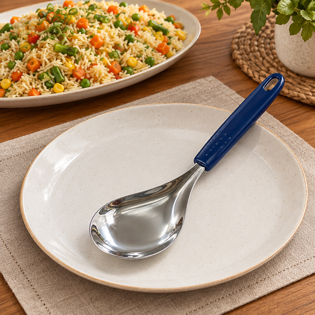 Plastic & Stainless Steel Rice Ladle - 25cm