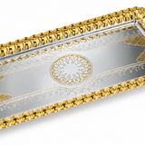 Germax Stainless Steel Rectangular Serving Tray Silver & Gold - 38×18cm
