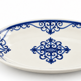 Slama Ceramic Oval Plate Off-White - 30×15cm