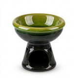 Ceramic Oil Burner Olive Green & Black - 12×12cm