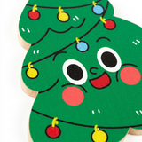 Wooden Christmas Tree Hanging Decoration Green - 10cm