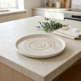 Ceramic Plate Cream Cream and Beige - 31cm