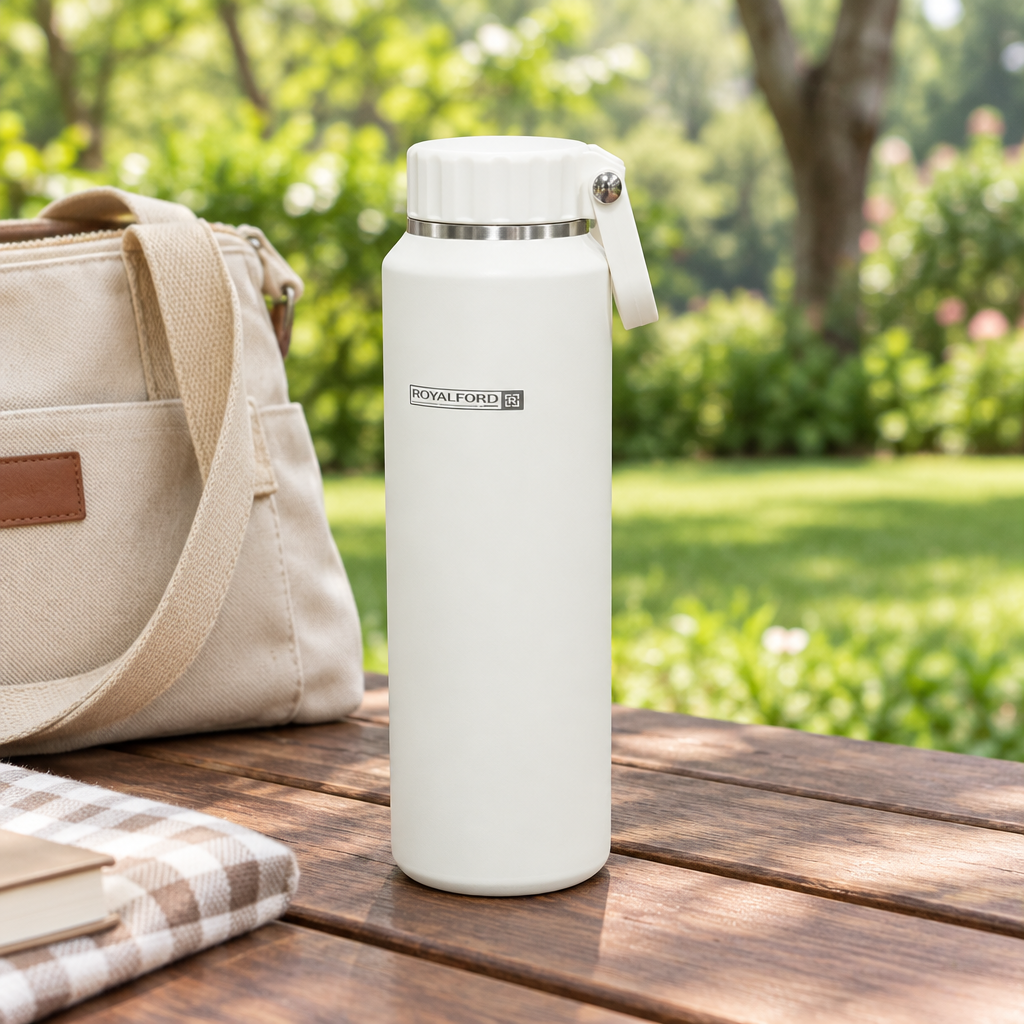 Royalford Stainless Steel Vacuum Bottle White - 710ml