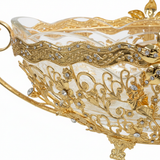 Future Star Metal & Glass Fruit Basket Gold - 35×15cm