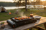 ORANGE OUTDOOR Double Burner Portable Gas Stove 60×26×12 cm – Heavy Duty Camping Cooker for Outdoor Travel & BBQ