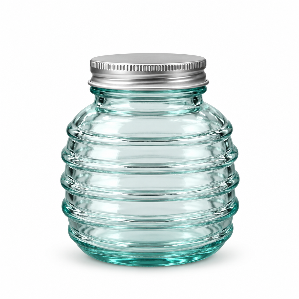 Calipso Glass Jar with Silver Lid – 330ml