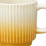 Ribbed Ceramic Mug Yellow - 350ml