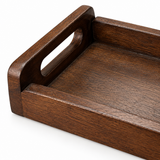 Luhpar Rectangular Wooden Tray with Cutout Handles -  25×15cm