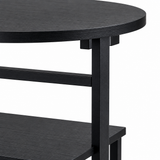 Wooden and Metal 2-Tier Side Table - 55×40cm