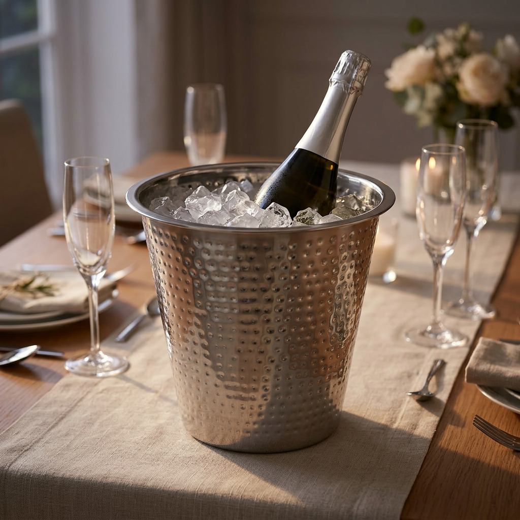 FNS Stainless Steel Champagne Bucket Silver - 5 Litres