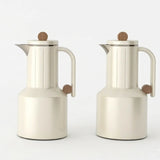Regal Vacuum Flask 2 Pieces Set – 1L + 1L – Beige with Wooden Finish
