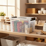 Marcola Clear Plastic Storage Box with Lid - 9 Liter