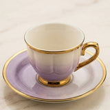 12-Piece Ceramic Cup & Saucer Set | 6 Cups + 6 Saucers | Assorted Ombre Colors | Gold-Trim Handles - Al Kabayel Discount Centre12-Piece Ceramic Cup & Saucer Set | 6 Cups + 6 Saucers | Assorted Ombre Colors | Gold-Trim HandlesTea SetsAKDCAl Kabayel Discount Centre