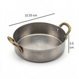 Kitchen Master Stainless Steel Mini Casserole with Gold-Tone Handles – 12.25 × 3.5 cm