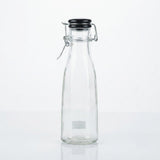 Glass Bottle With Swing-Top Clip Closure - 500ml - Light Blue / Light Green / Black