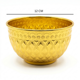 Diamonds Aluminium Mixing Bowl 12 cm – Gold Embossed Design