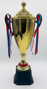 AKDC 54cm Gold Trophy Cup for Sports Tournaments and Competitions, Metal Award with Plastic Base, Perfect for Game Events