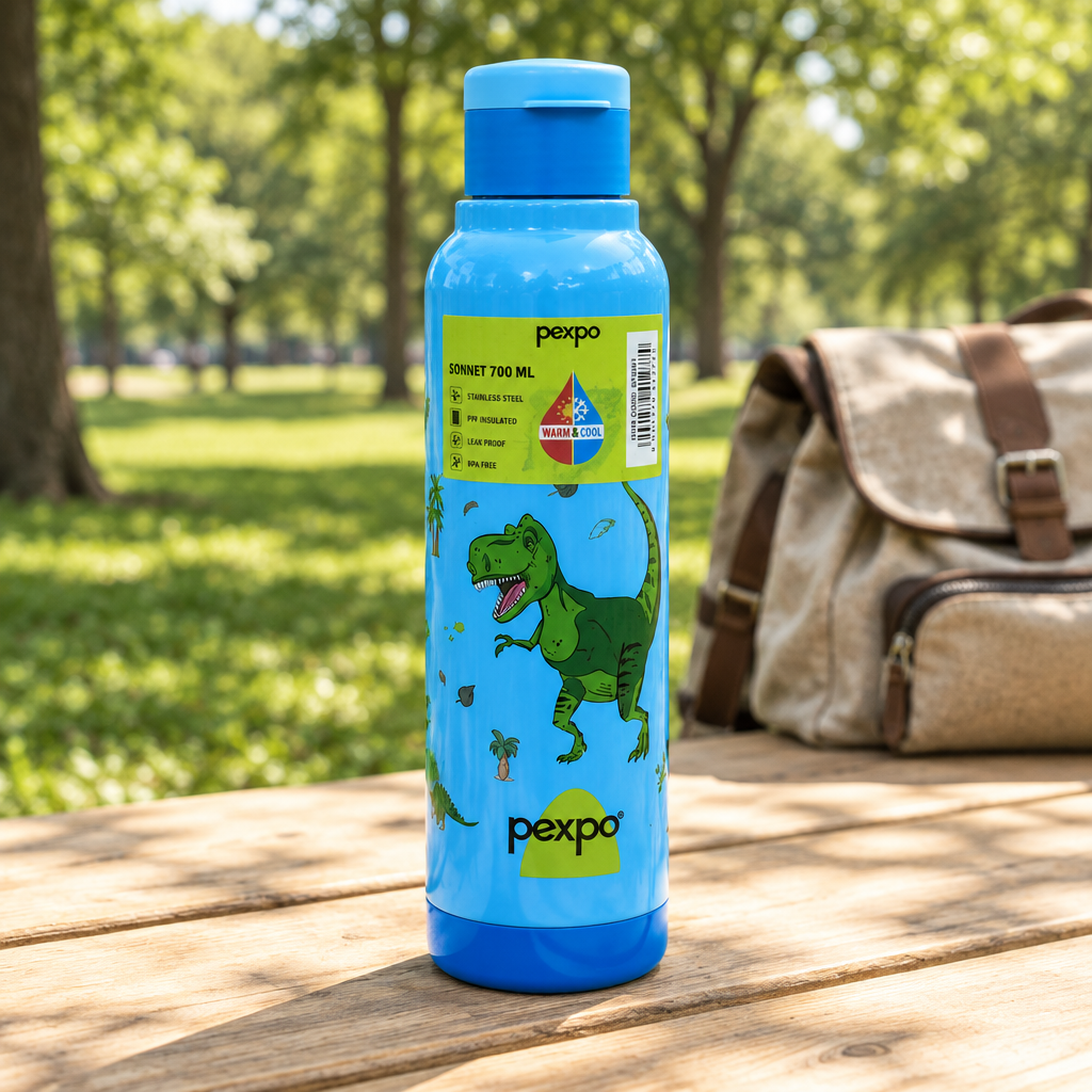 Pexpo Stainless Steel Vacuum Bottle Sky Blue - 700ml