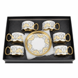 12PCS Luxury Ceramic Cup & Saucer Set – 6 Cups & 6 Saucers | Gold Floral Design - Al Kabayel Discount Centre12PCS Luxury Ceramic Cup & Saucer Set – 6 Cups & 6 Saucers | Gold Floral DesignTea SetsAKDCAl Kabayel Discount Centre