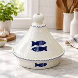Slama Ceramic Tajine Off-White -  20×22cm
