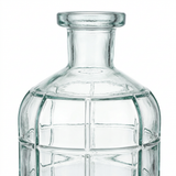 Glass Flower Vase with Grid Pattern – 28cm