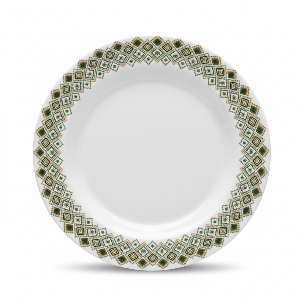 Henlee Melamine Dinner Plate White - 10 Inch