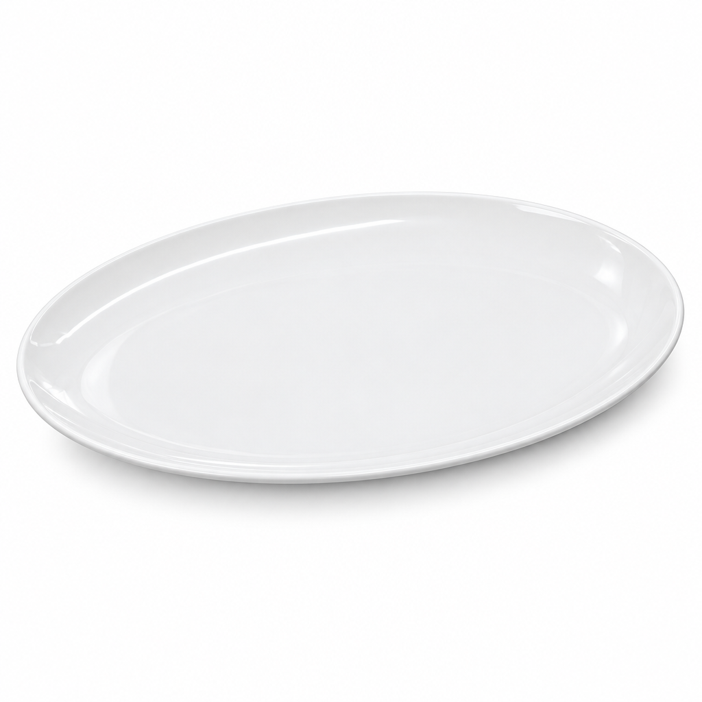 Harmony Oval Serving Tray White - 60×40cm