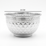 Diamonds Aluminium Mixing Bowl 14 cm – Silver Embossed Design