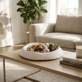 Textured Ceramic Serving Dish White - 23cm
