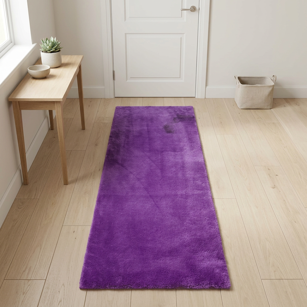 Fur Door Mat Purple – 60×150cm