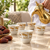 12-Piece Ceramic Cawa Cup Set - 80ml