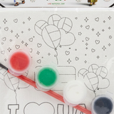 UAE National Day Canvas Painting Set with 4 Colours and Brush – 9cm
