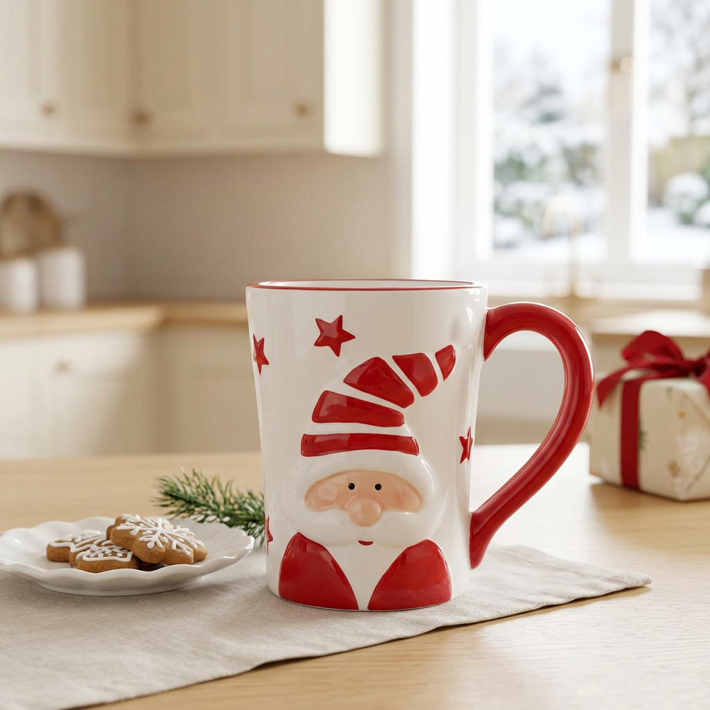 Ceramic Christmas Santa Mug - 300ml
