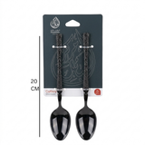Black Stainless Steel Spoon Set of 6 - 20cm