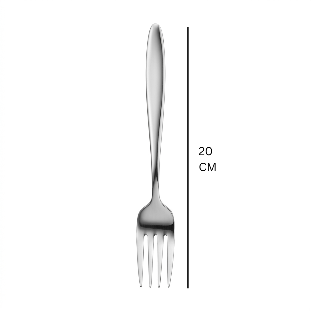 Stainless Steel Fork Set of 6 - 20cm Silver