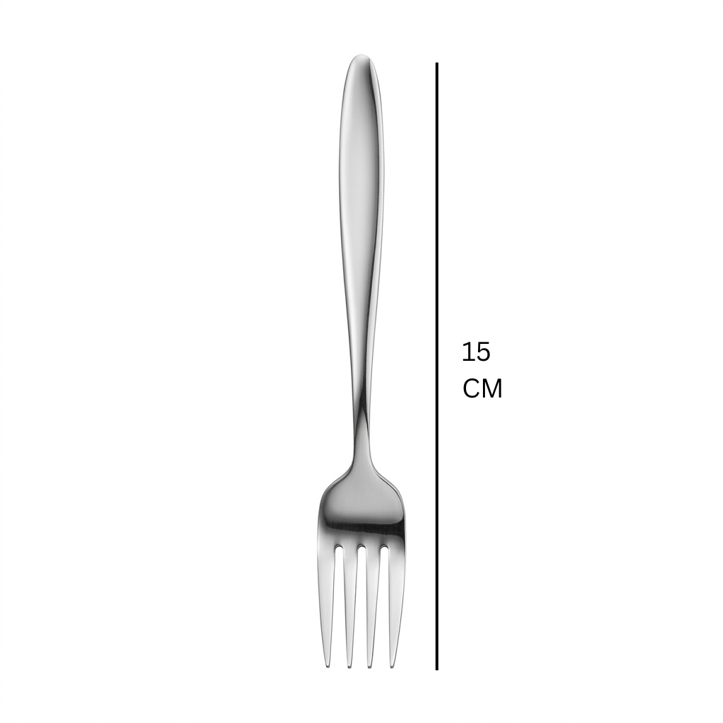 Stainless Steel Fork Set of 6 - 15cm Silver