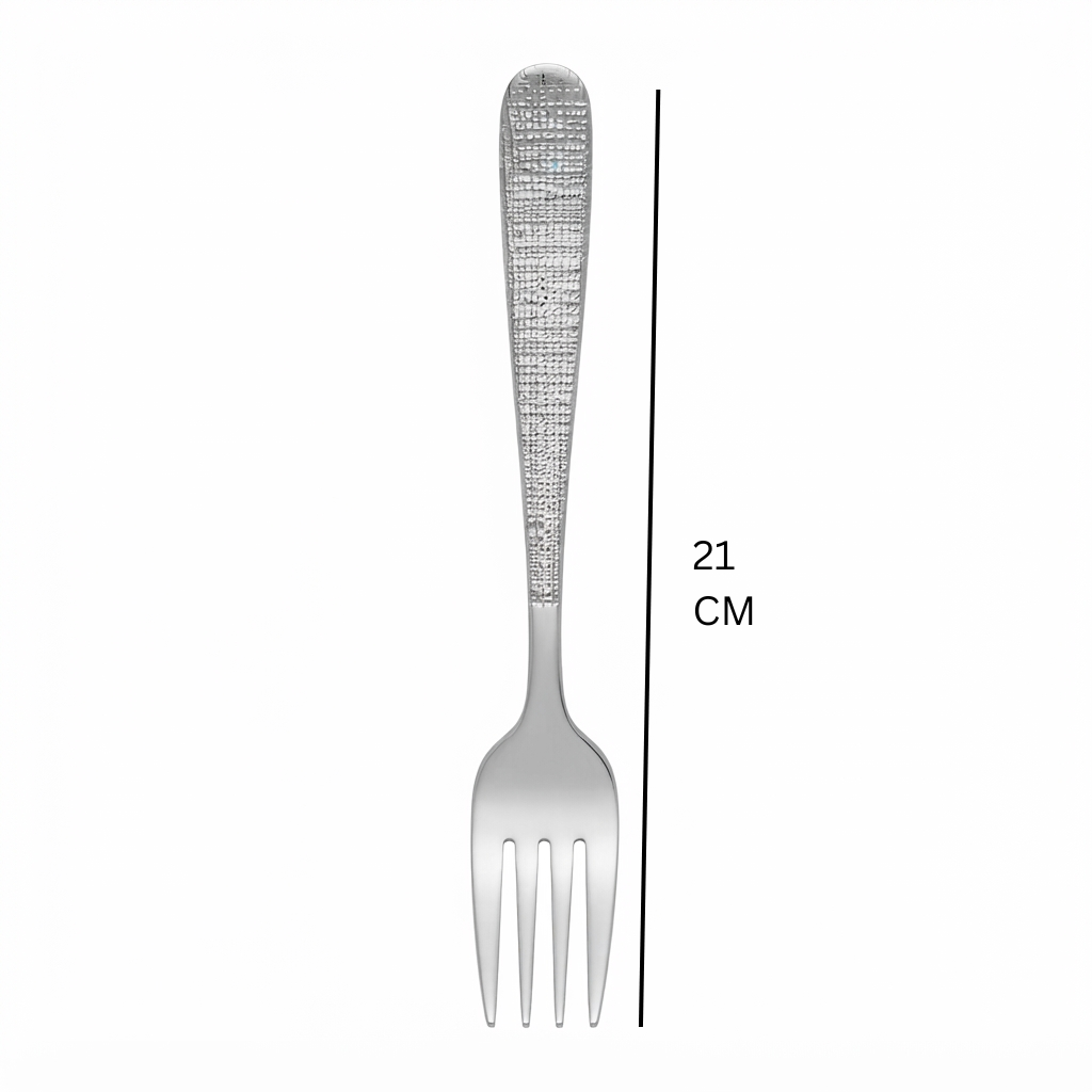 Stainless Steel Fork Set of 6 - 21cm Silver