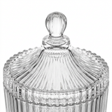 Yesink Glass Sugar Pot with Decorative Lid – 9cm