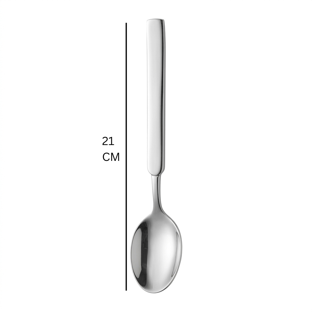 Stainless Steel Spoon Set of 6 - 21cm Silver