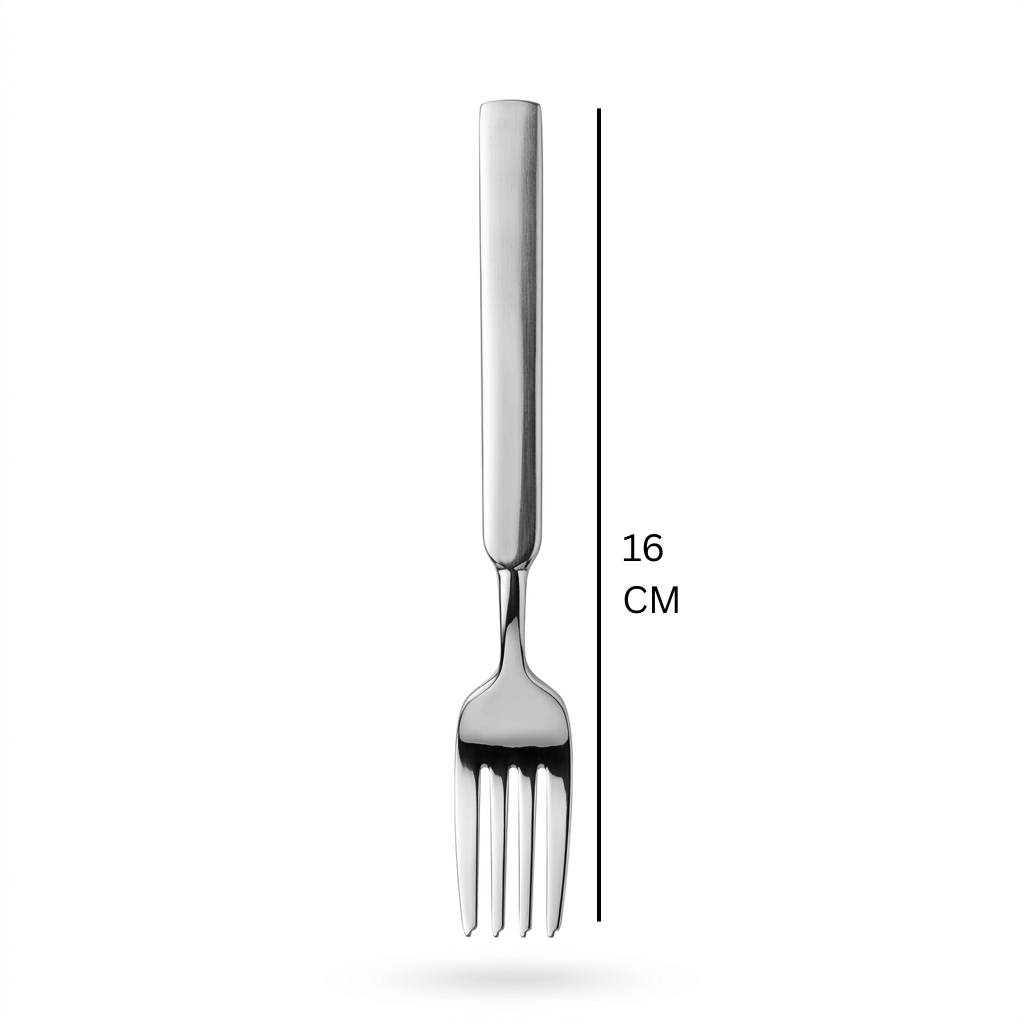 Stainless Steel Fork Set of 6 - 16cm Silver