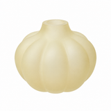 Ribbed Design Glass Vase Cream  - 10cm