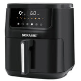 قلاية هوائية رقمية SONASHI SAF-620N – وعاء قابل للإزالة بسعة 6.2 لتر غير لاصق، سلة طعام تيفلون بسعة 5.2 لتر مع شاشة لمس LED ومؤقت | قلاية هوائية كهربائية | جهاز مطبخ منزلي