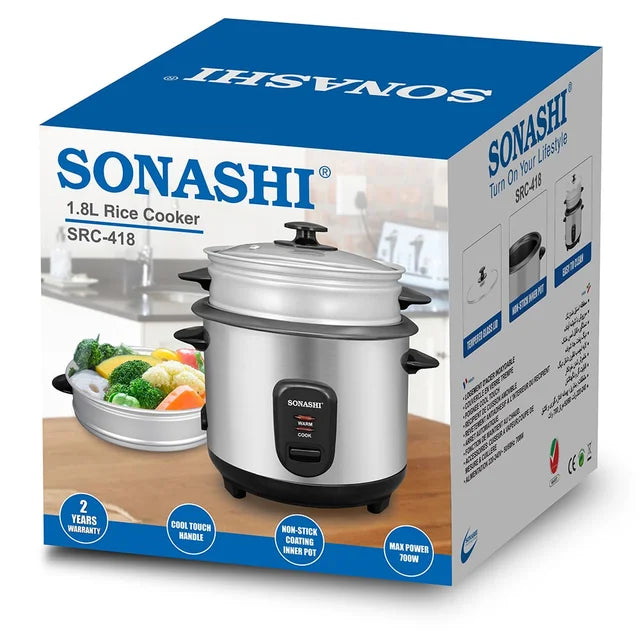Sonashi Rice Cooker, 1.8 Ltr, SRC-418