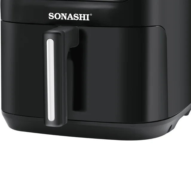 قلاية هوائية رقمية SONASHI SAF-620N – وعاء قابل للإزالة بسعة 6.2 لتر غير لاصق، سلة طعام تيفلون بسعة 5.2 لتر مع شاشة لمس LED ومؤقت | قلاية هوائية كهربائية | جهاز مطبخ منزلي